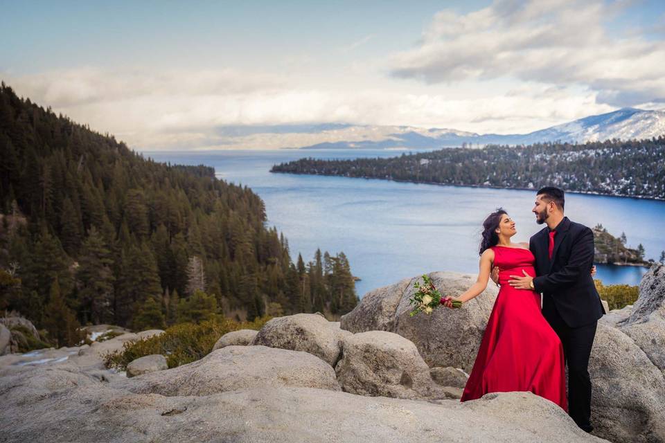 Lake Tahoe pre-wedding session