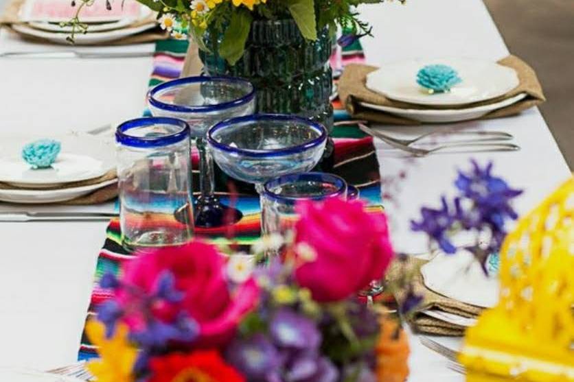 Mexican wedding table setting