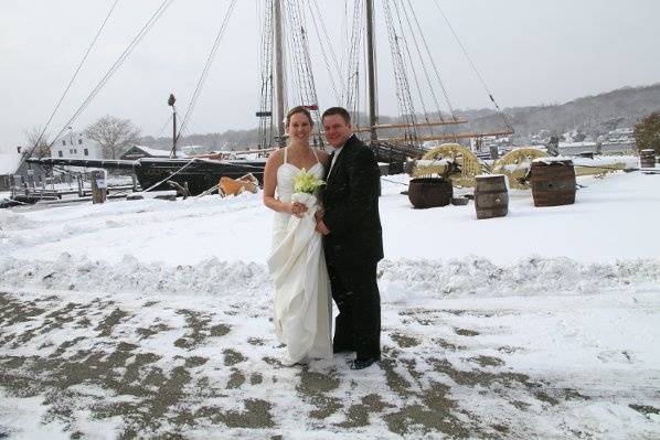 January 2, 2010 - Amanda & Dan at Mystic Seaport . . .  Reception was inside at Seamen's Inn!!