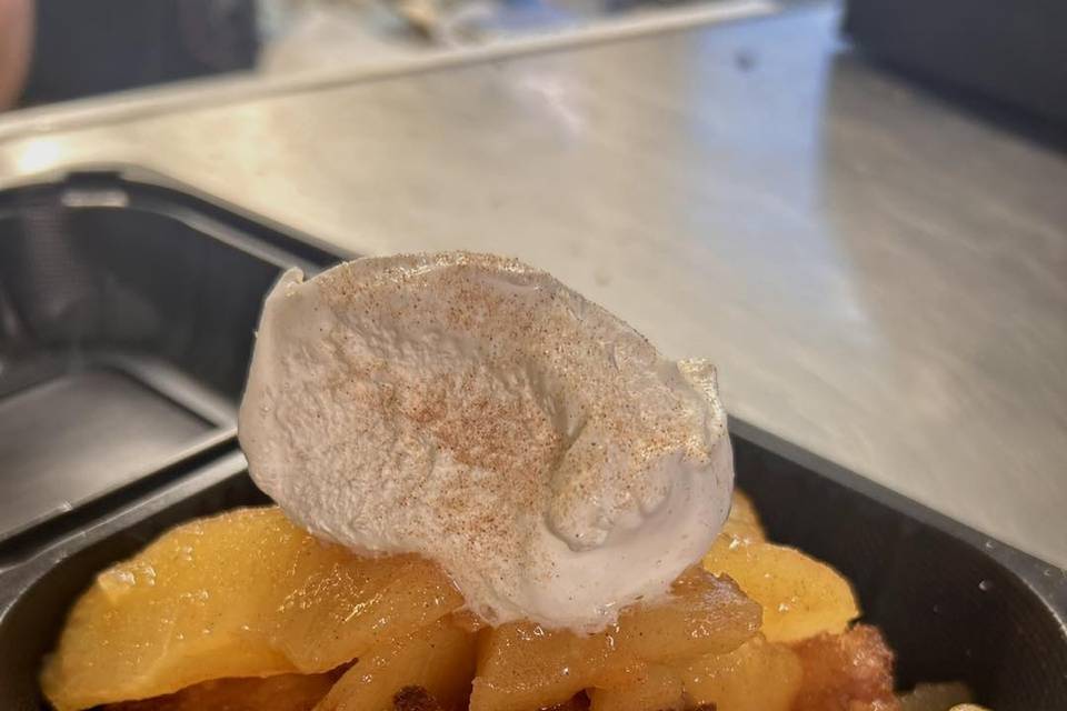 Fried Apple Bread Pudding