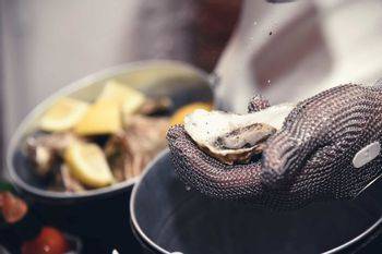 Freshly shucked oyster