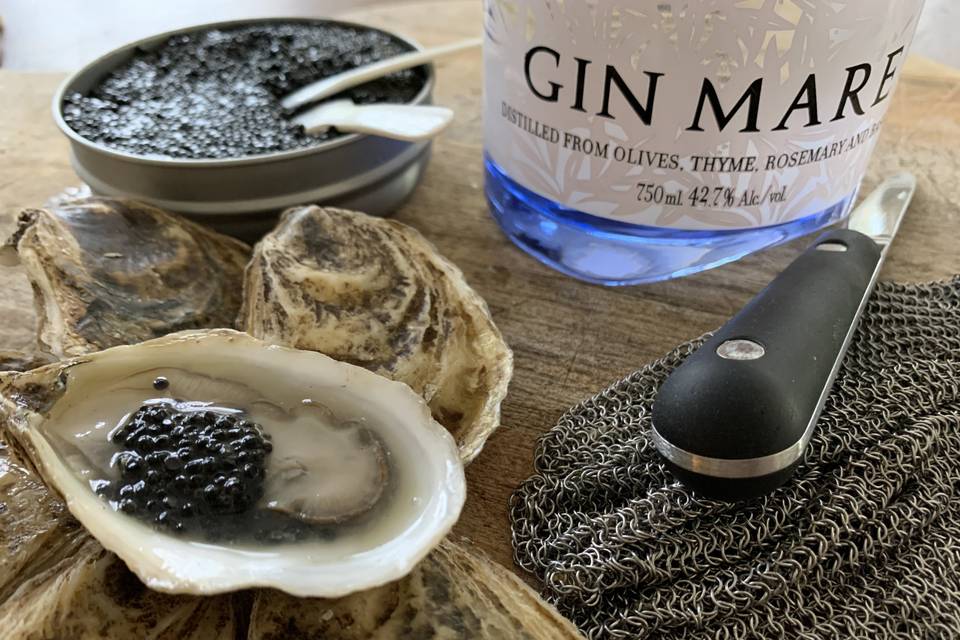 Oysters & gin!