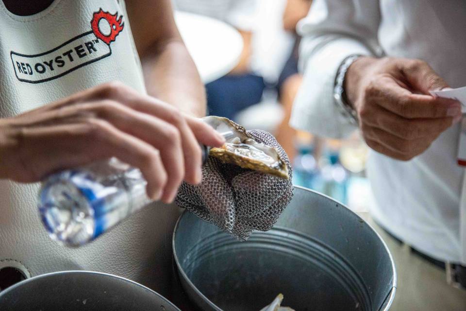 Gin mare on the oyster