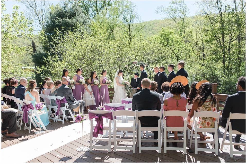 Outdoor ceremony space