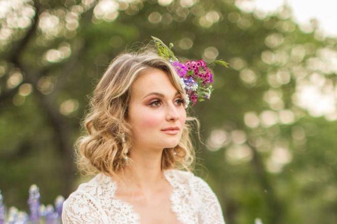 Sitting in a field of violets