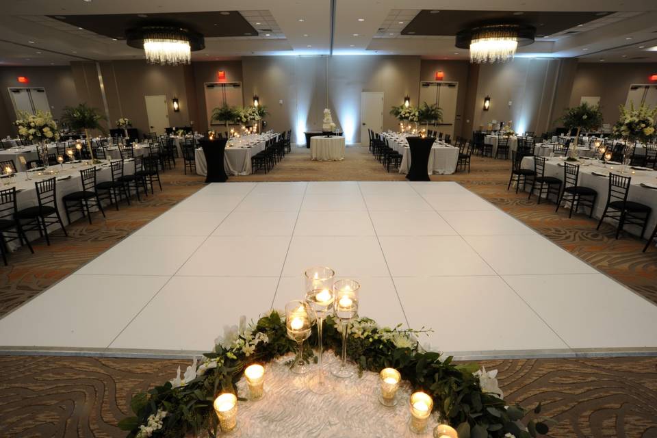 A reception-ready dance floor