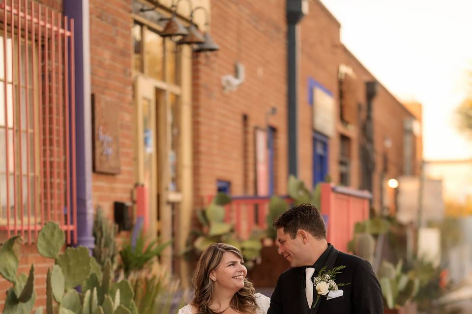 Bride & Groom in Front