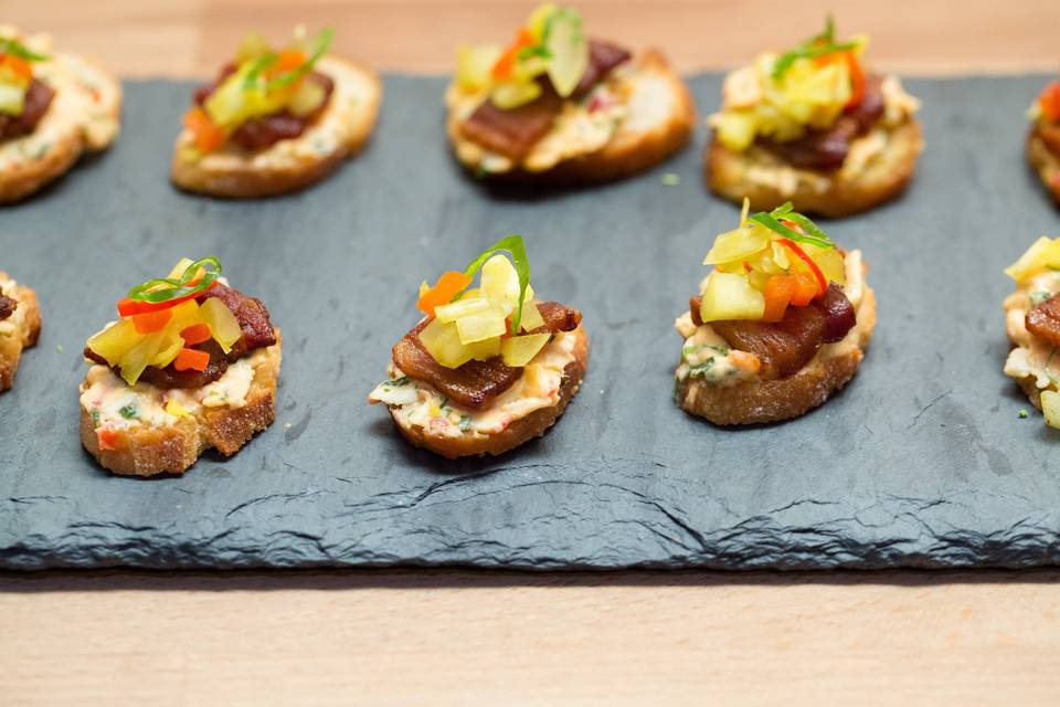 Candied Bacon Crostini