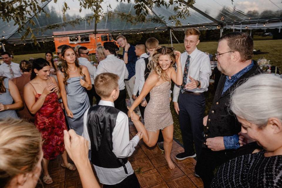 She had her dancing shoes.