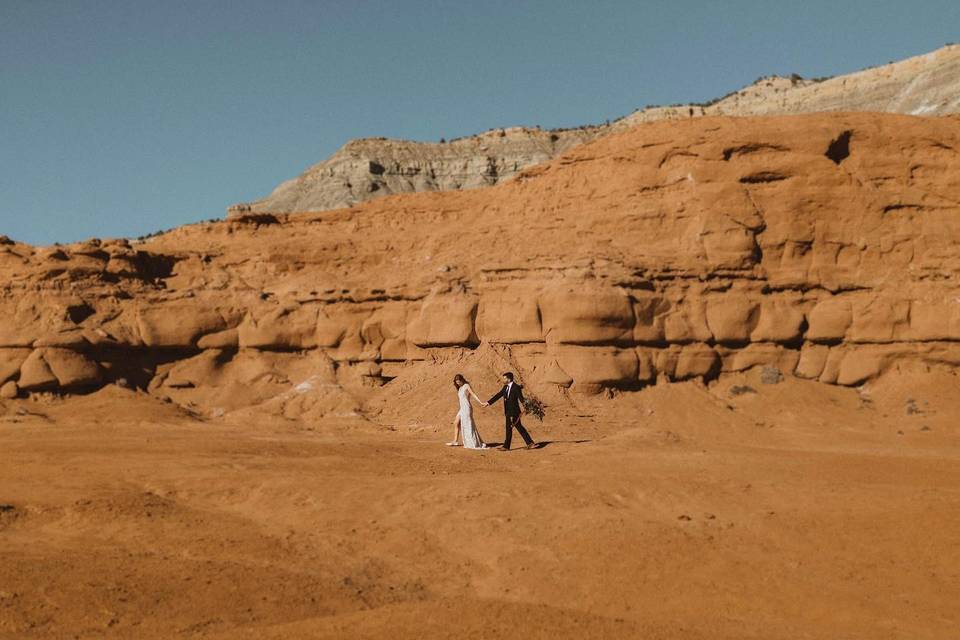 Desert wedding photo