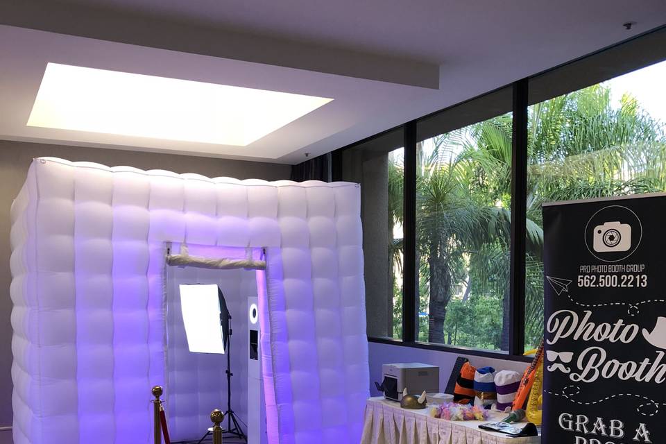 White inflatable photo booth