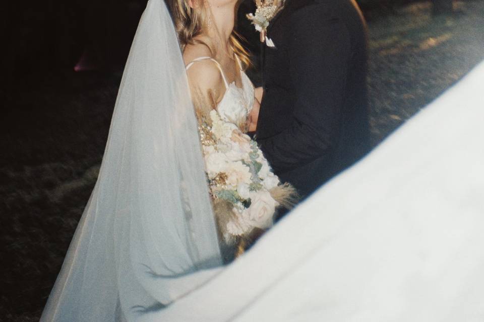 Film photo of wedding