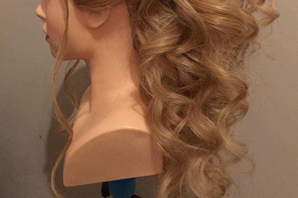 Bridal high ponytail