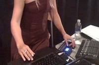 DJ Celeste running sound and DJing the runway fashion event 