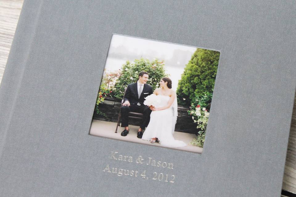 photo window linen covered bay wedding memory scrapbook paper
