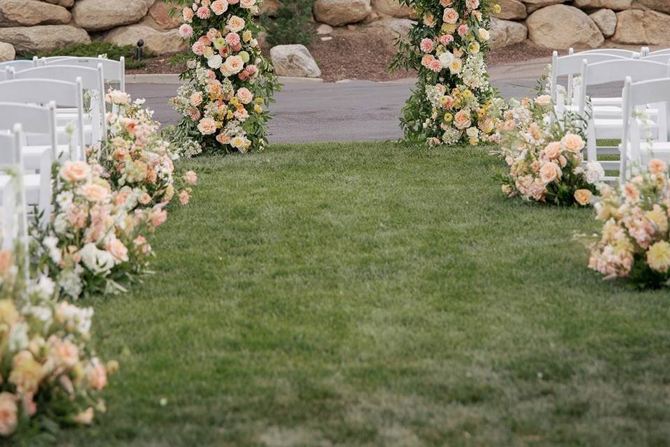 Peach Wedding Arch