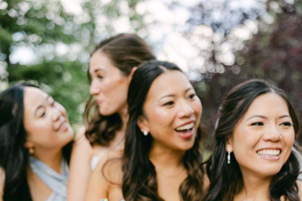 Wedding party colorful