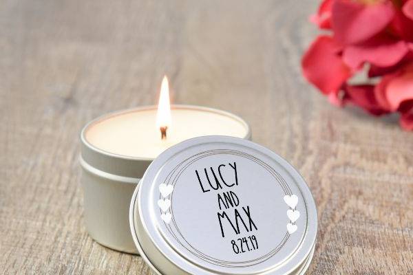 6oz. Soy Candle Wedding favors