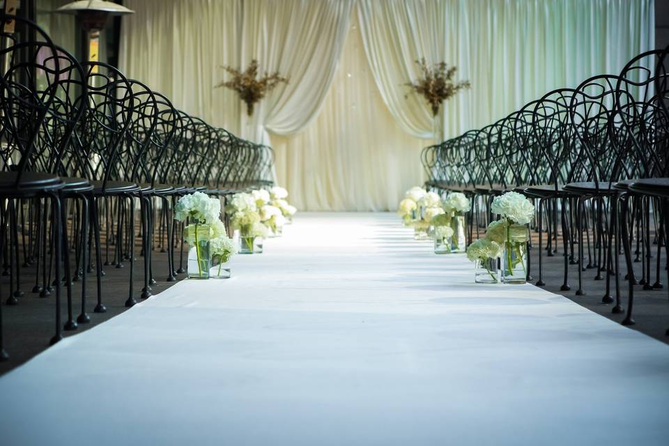 Indoor wedding set-up