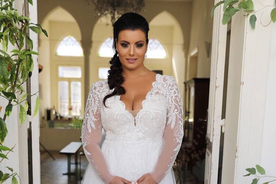 Lace Long Sleeve Gown