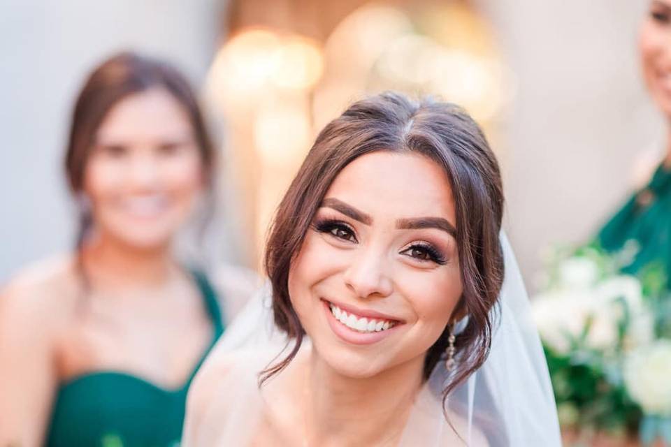 Smiling bride