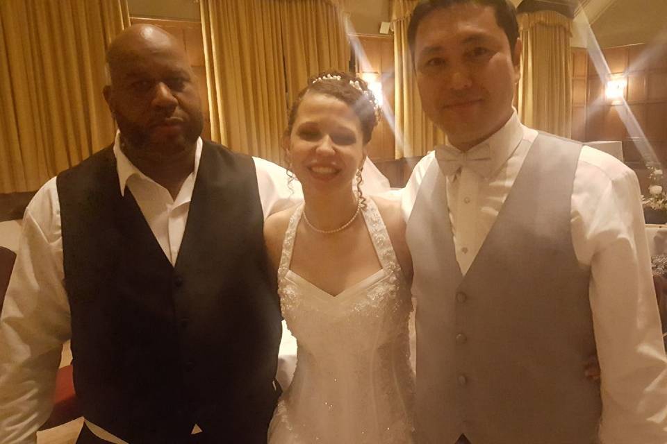 Newlyweds with the MC