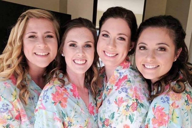 Wedding party makeup