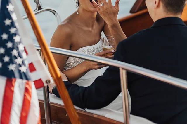 The smiling bride