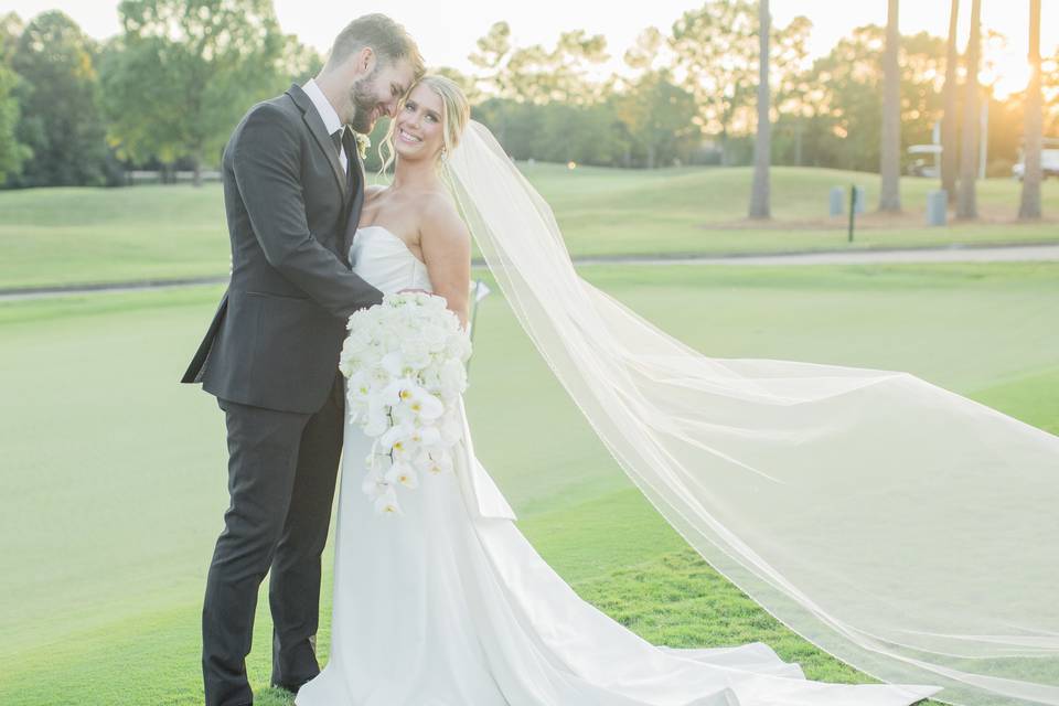 Sunset Bride and Groom