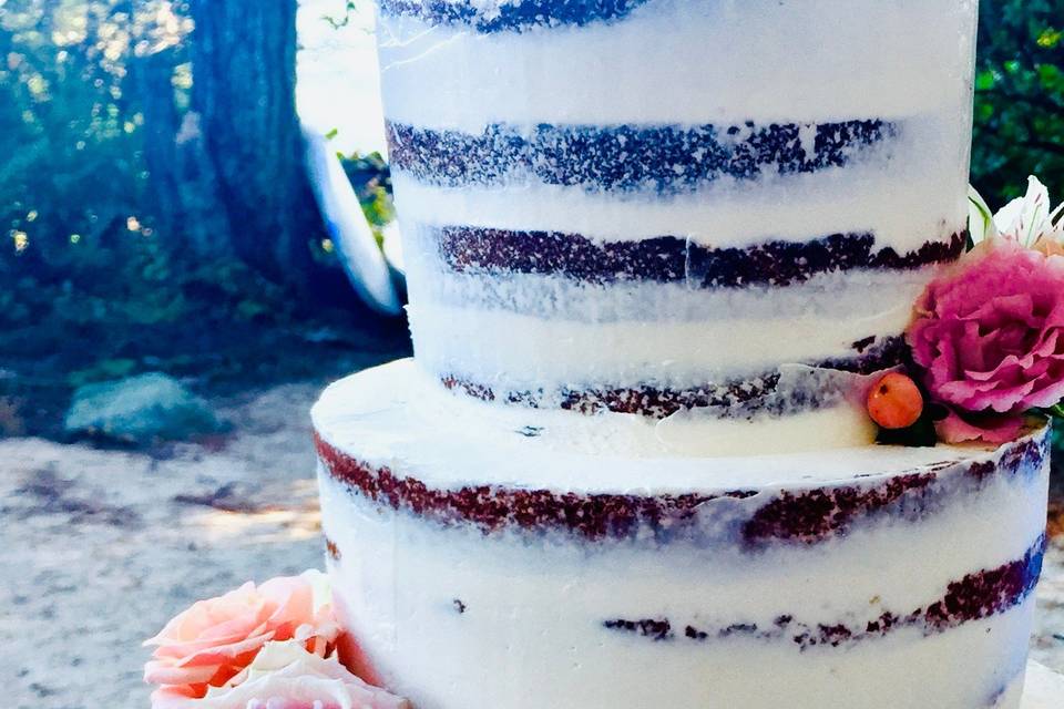 Summer naked cake