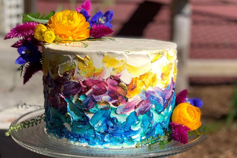 Watercolor buttercream