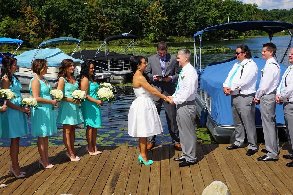 Lakeside wedding