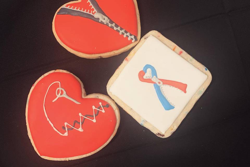 Love heart biscuits