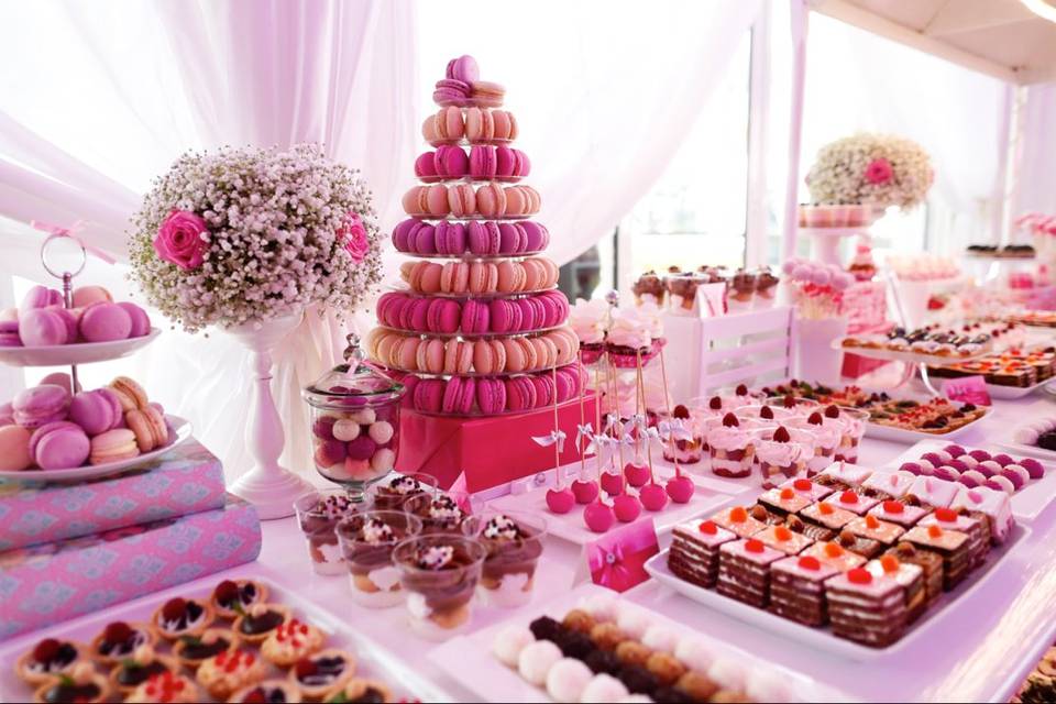 Vibrant dessert table