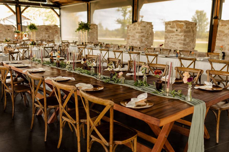 King's Table in Barn Pavilion