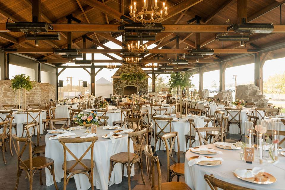 Reception in Barn Pavilion