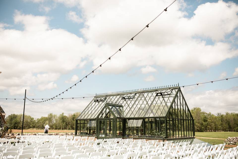 Ceremony on Greenhouse Patio