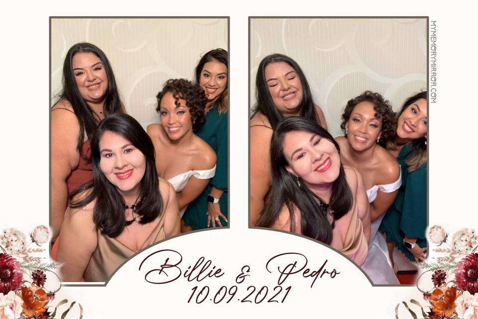 Bride with friends