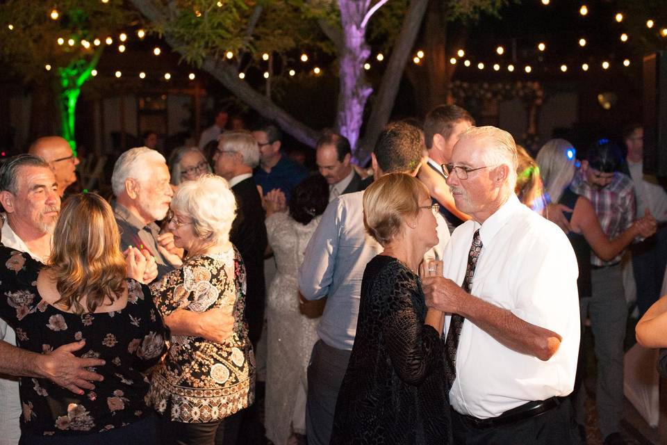 Guests dancing