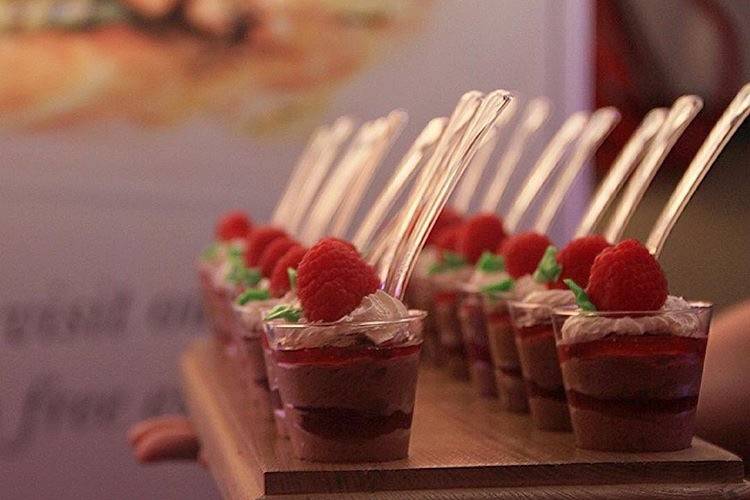 Chocolate french raspberry shooters