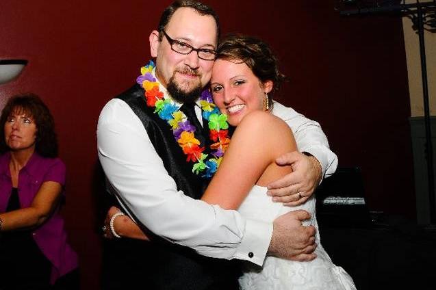 Bride with dj Douglas Adam