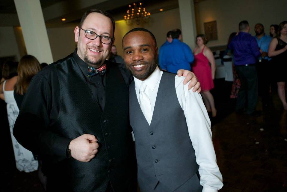 Groom with dj Douglas Adam