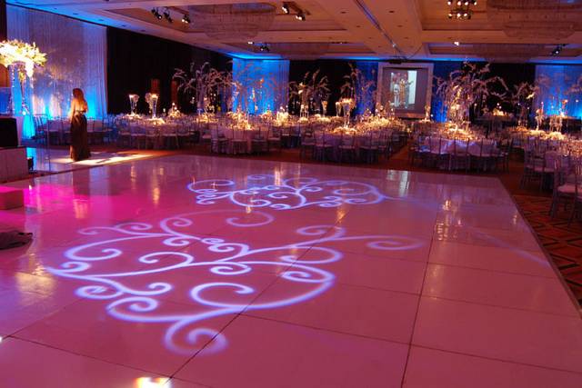Reception hall with up-lighting
