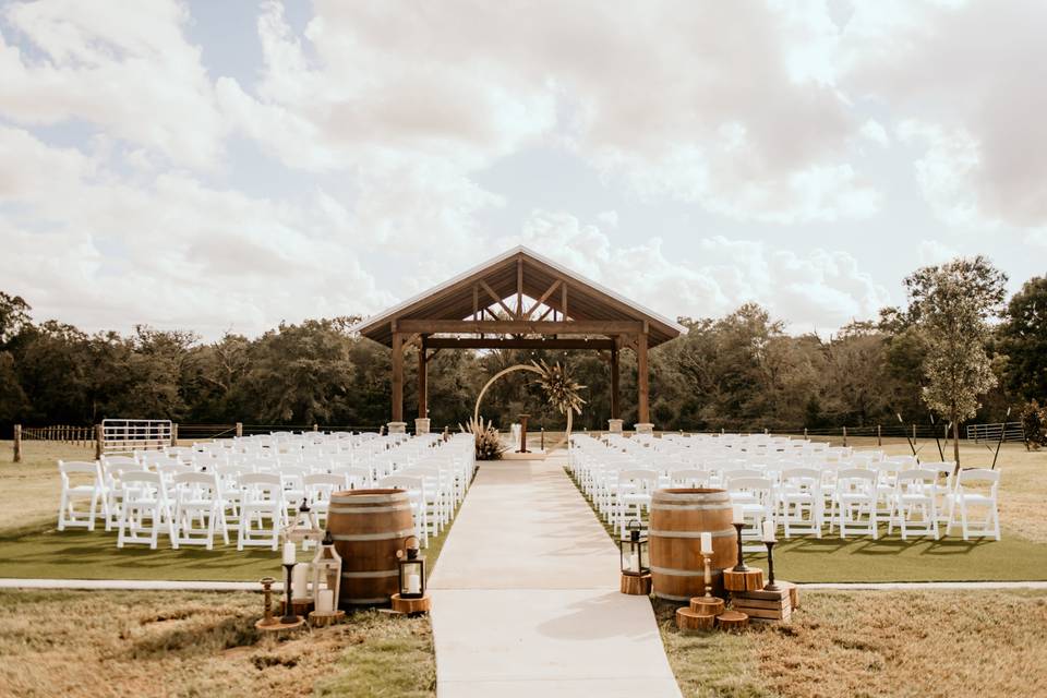 Outside pavilion