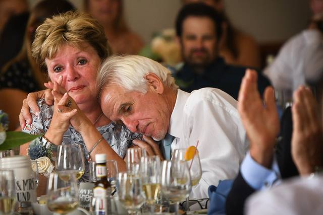 Embracing at the table