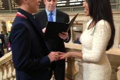 Monica & Pavel got married quickly, on short notice, at Grand Central.