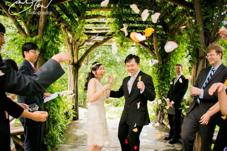 Bo and Estelle got married at Dene Shelter in Central Park