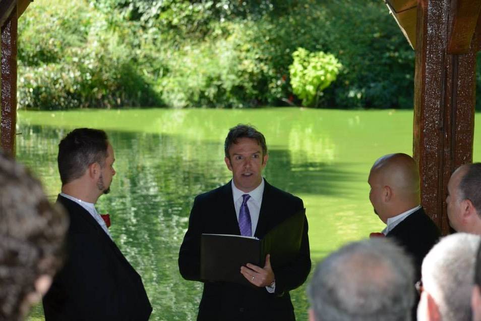 Jerry & Jeremy, together 23 years, from Texas, got married at Wagner Cove in Central Park.