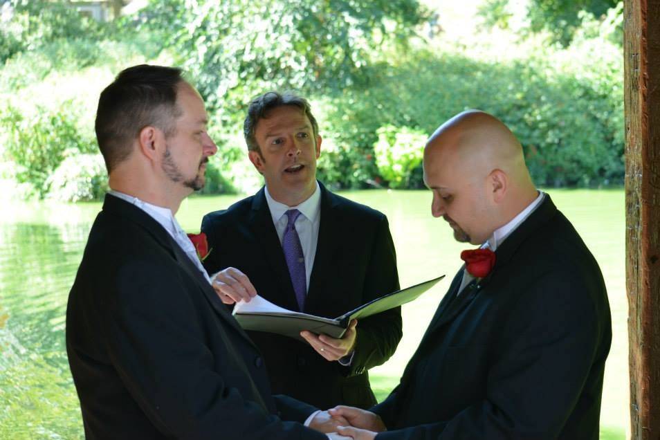 Jerry & Jeremy, together 23 years, from Texas, got married at Wagner Cove in Central Park.