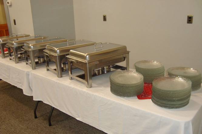 Buffet table